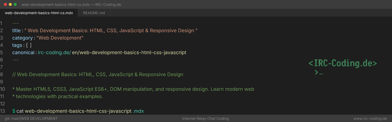 Web Development Basics: HTML, CSS, JavaScript & Responsive Design
