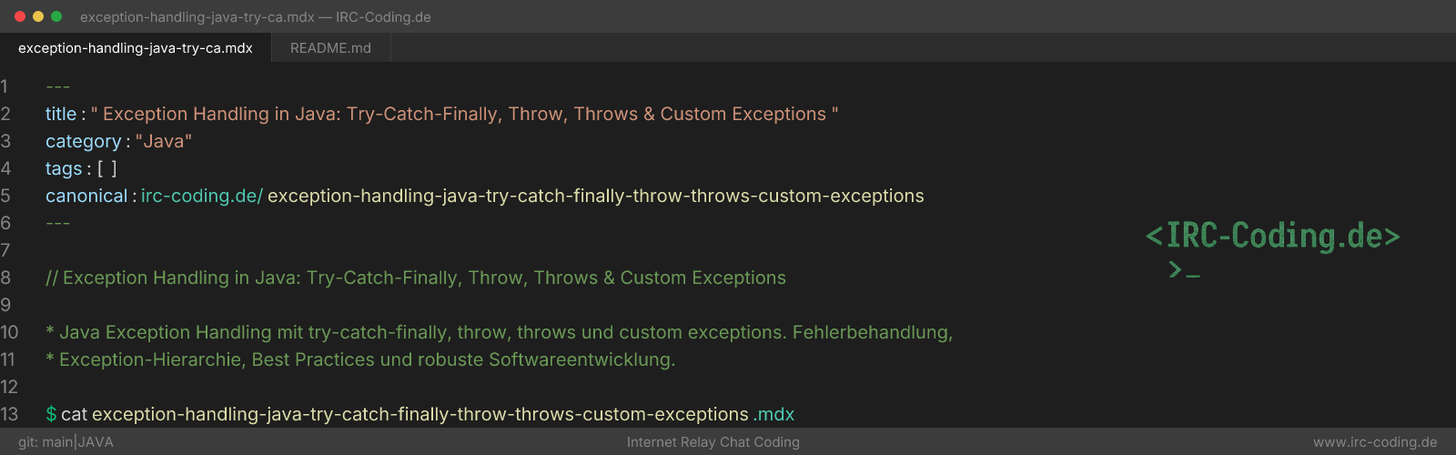 Exception Handling en Java: Try-Catch-Finally
