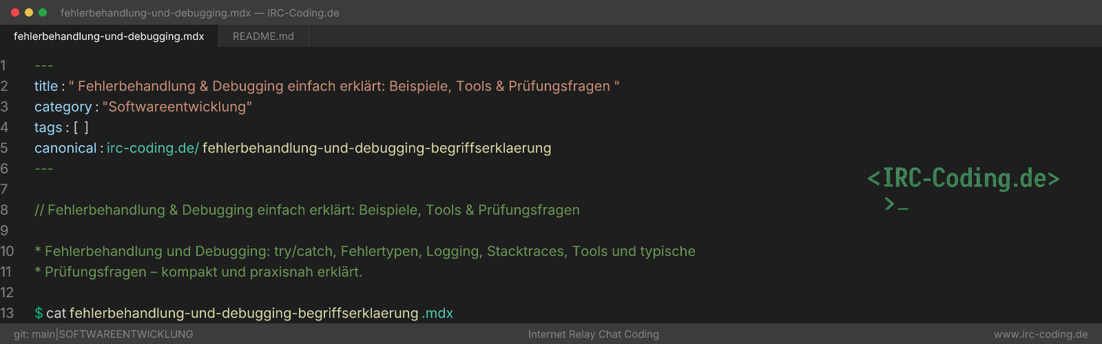 Error Handling & Debugging: Examples, Tools & Questions