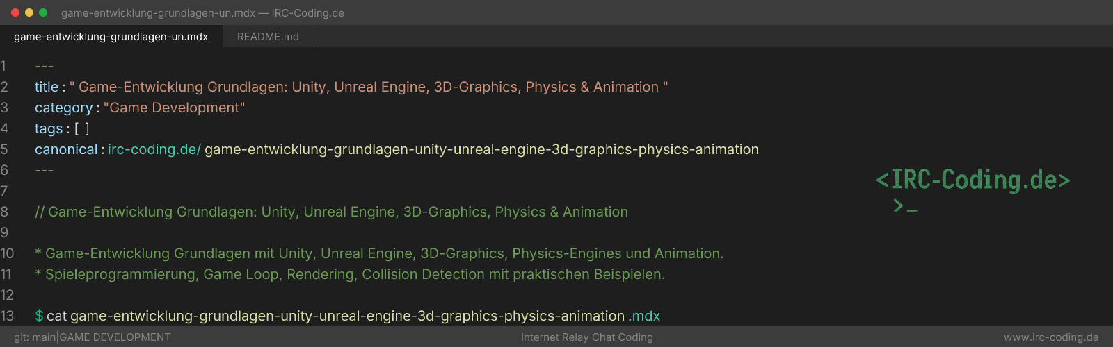 Game Development Basics: Unity, Unreal Engine & 3D
