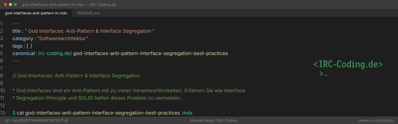 God Interfaces: Anti-Pattern & Interface Segregation