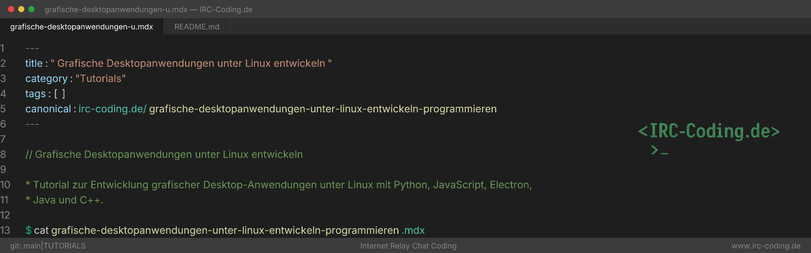 Grafische Desktopanwendungen unter Linux entwickeln