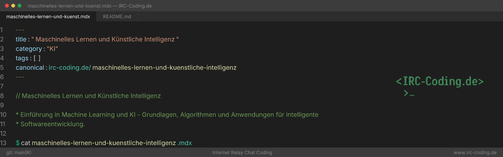 Maschinelles Lernen und Künstliche Intelligenz