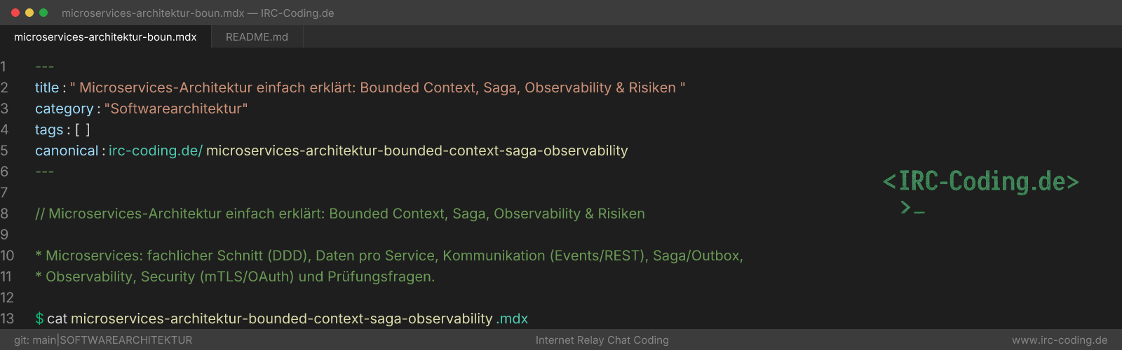 Microservices Architecture: Bounded Context & Saga