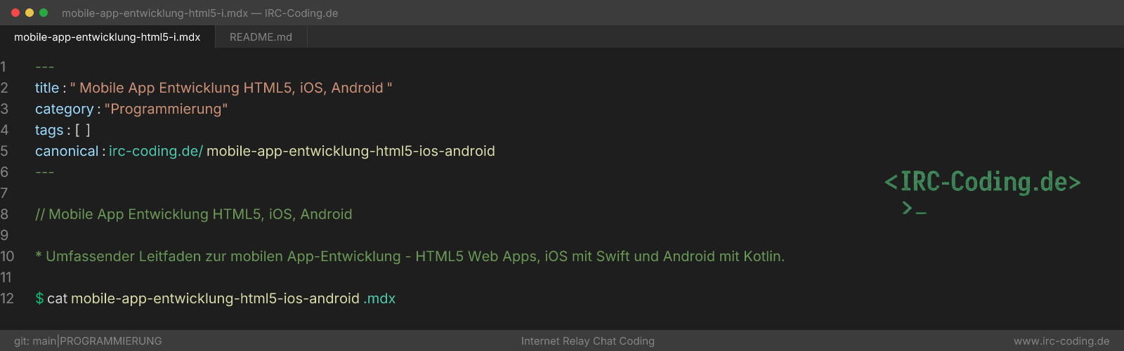 Mobile App Entwicklung HTML5, iOS, Android