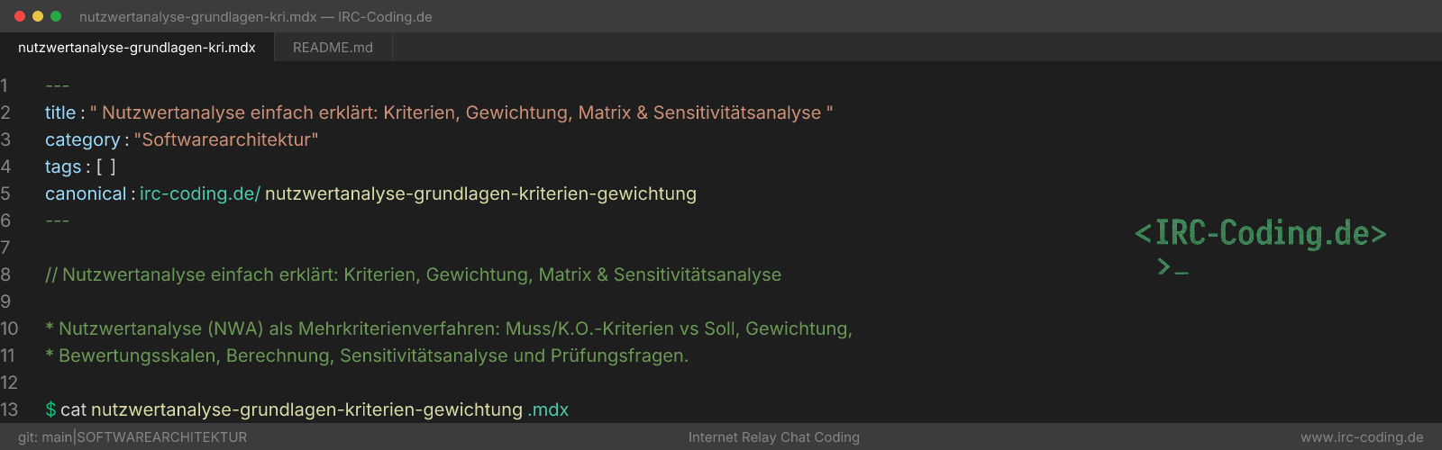 Utility Value Analysis: Criteria, Weighting & Matrix