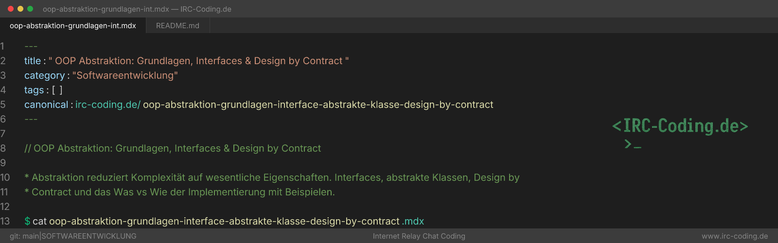 OOP Abstraction: Interfaces & Design by Contract