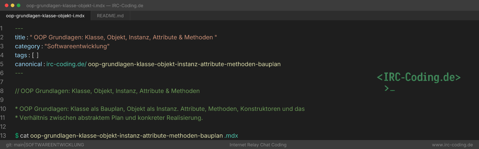 OOP Basics: Classes, Objects, Instances & Methods