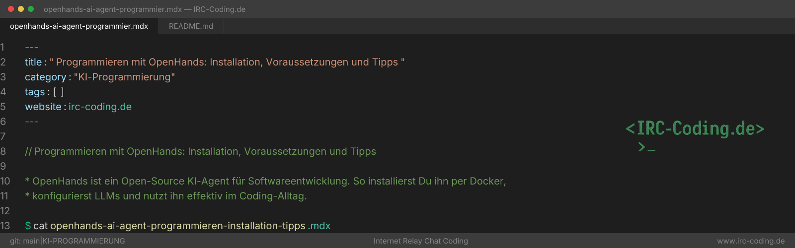 Programmieren mit OpenHands: Installation, Voraussetzungen und Tipps