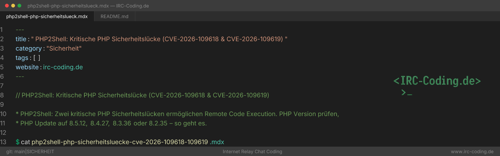 PHP2Shell: Kritische PHP Sicherheitslücke (CVE-2026-109618 & CVE-2026-109619)