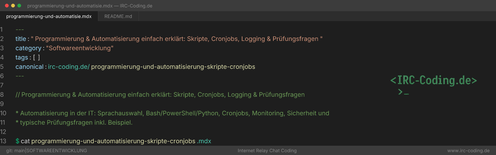 Automation & Scripting: Bash, Python, Cronjobs