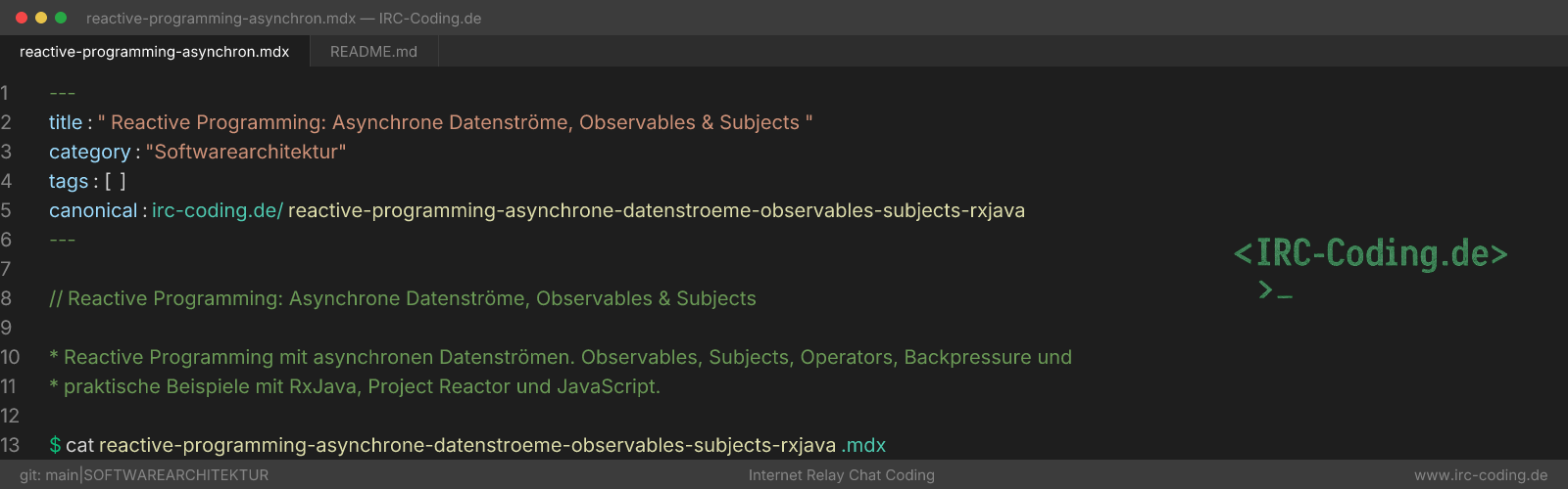 Reactive Programming: Observables, Subjects & Streams