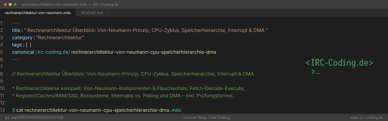 Computer Architecture: Von Neumann, CPU Cycle & Memory