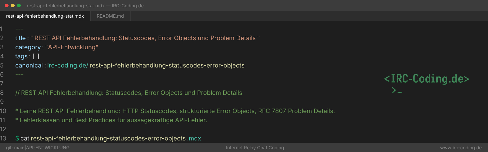 REST API Error Handling: Status Codes & Problem Details