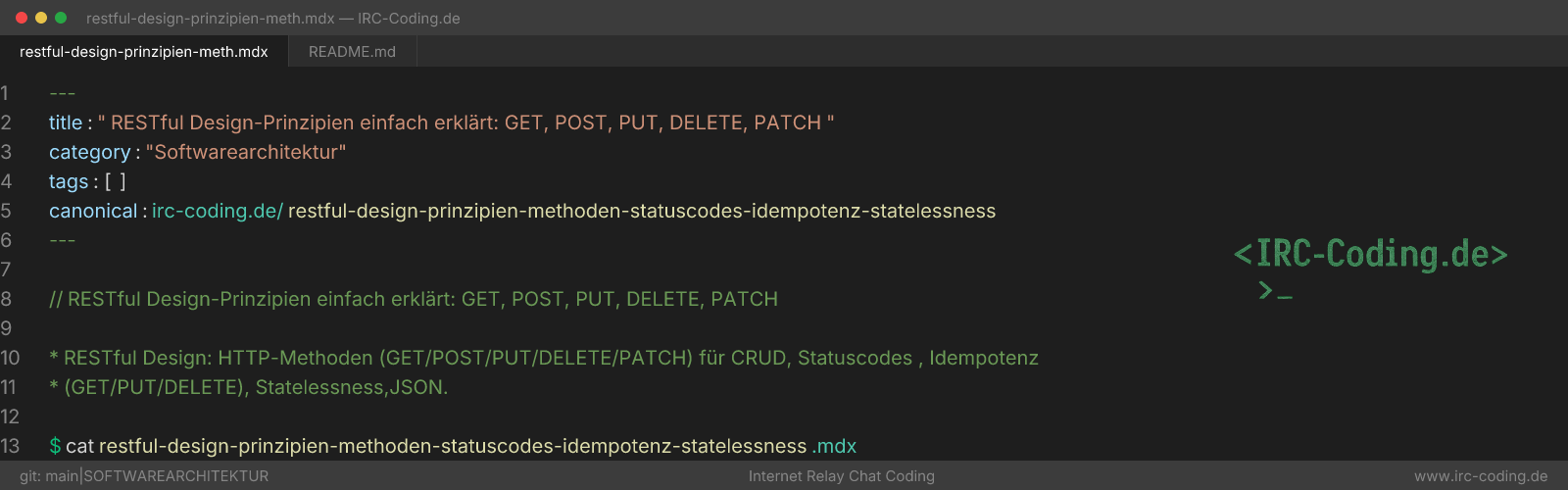 RESTful Design Principles: GET, POST, PUT, DELETE, PATCH