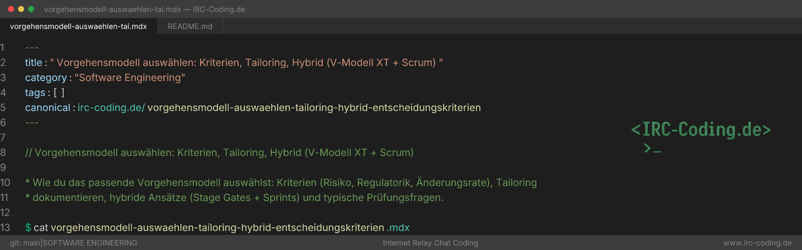 Choosing Process Models: Criteria & Hybrid Approaches