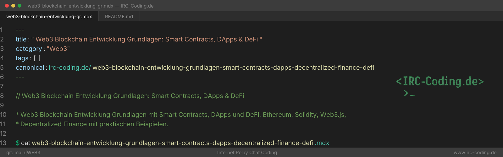 Web3 Blockchain Development: Smart Contracts & DeFi