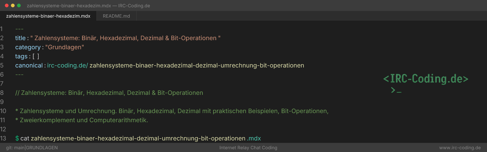 Number Systems: Binary, Hex & Bit Operations